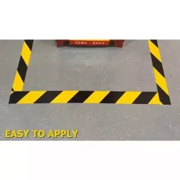 b k jagan & co B.K JAGAN & CO 48 mm Floor Marking Zebra Tape, 20 mx2 inch (Yellow & Black) image 2