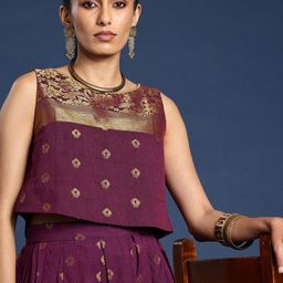 Taavi Woven Legacy Ethnic Motifs Crop Top-picture-33