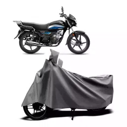 Auto Pearl Two Wheeler Cover with Bag for Honda CD 110 Dream, Silver-picture-13