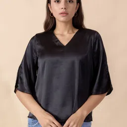 all about you Bell Sleeve Satin Top-picture-28