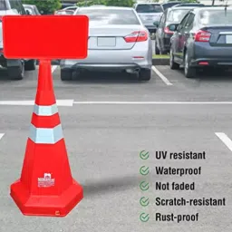 Ladwa Nilkamal Road Traffic Safety Cone with Sign Plate - Pack of 2 Pcs image 5