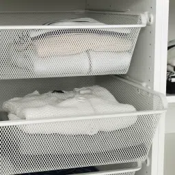 ikea pax / kammartorp/grimo Wardrobe combination, white mirror glass/grey grey-green, 150x60x201 cm image 3