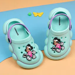 Cute Walk by Babyhug Disney Clogs With Back Strap Closure & Mickey Mouse Applique - Aqua Blue-picture-16