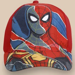 Kidsville Cotton Blend Marvel Featuring Spiderman Printed Cap - Red - Diameter 17 Cm-image-2