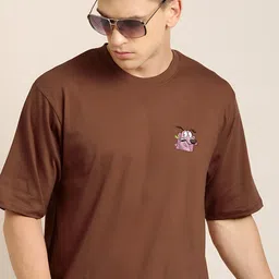 Jack Paris Men Printed Round Neck Cotton T-Shirt image 1