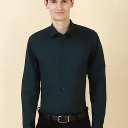 Allen Solly Men Slim Fit Solid Spread Collar Pure Cotton Formal Shirt-picture-41
