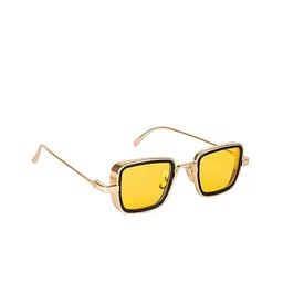 PIRASO Unisex Pack Of 2 Square Sunglasses with UV Protected Lens KS YELLOW & RED-picture-13