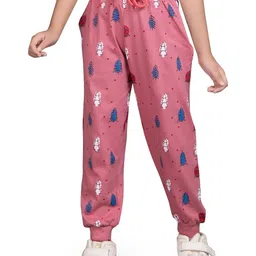 Little funky Girls Printed Mid Rise Pure Cotton Joggers Lounge Pant-picture-49