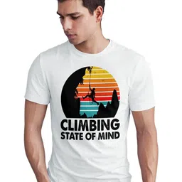 Seekbuylove Typography Printed Round Neck Short Sleeves Bio Finish Pure Cotton T-shirt-picture-16