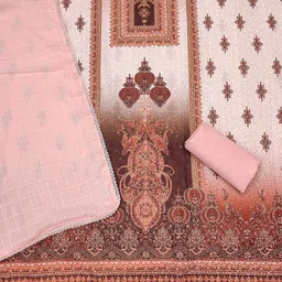 MANVAA Floral Embroidered Unstitched Dress Material image 2