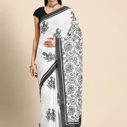 BUTA BUTI Ethnic Motif Pure Cotton Saree-picture-37
