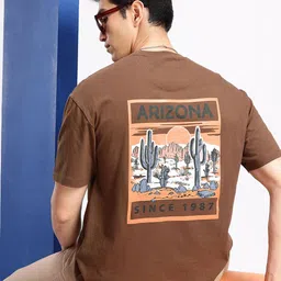 Aeropostale Printed Drop-Shoulder Sleeves Relaxed Fit Pure Cotton T-shirt-image-17