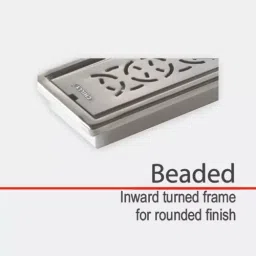 Chilly Linea 600x150x30 mm Beaded Drain Channel Matt Finish Silver, SC-LI-600150 image 2