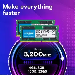 Crucial By Micron SODIMM RAM 16 GB DDR4 3200 MHz for Laptop & Desktop, CT16G4SFRA32A image 2