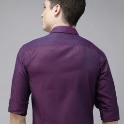 Park Avenue Self-Design Geometric Slim Fit Formal Shirt image 5