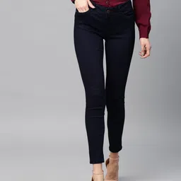 Tokyo Talkies Women Navy Blue Skinny Fit Mid-Rise Clean Look Stretchable Jeans-image-85