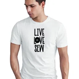 Seekbuylove Typography Printed Round Neck Pure Cotton Bio Finish T-shirt-image-37