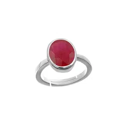 RRVGEM 7.00 KT Ruby Silver Plated Ring-picture-35