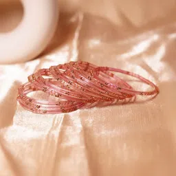 THE GOLDEN CASCADE Set Of 12 Artificial Beaded Bangles-picture-24