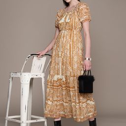 Label Ritu Kumar Floral Print Puff Sleeve Maxi Midi Dress-picture-46