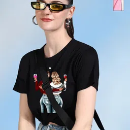 Metronaut Women 2 Printed Bio Finish Applique T-shirt-picture-18