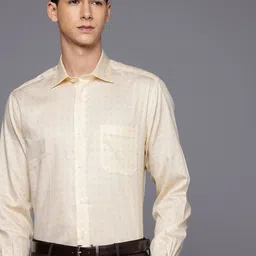 Louis Philippe Pure Cotton Classic Fit Ethnic Motifs Printed Formal Shirt-picture-16