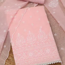 Soch Floral Embroidered Thread Work Unstitched Dress Material-picture-23