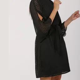Moda Rapido Flutter Sleeve Georgette Fit & Flare Dress image 5