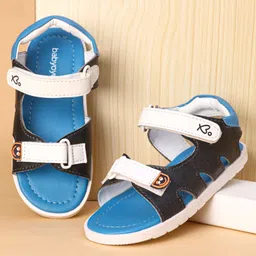 Babyoye Sandals with Velcro Closure -Blue-picture-13