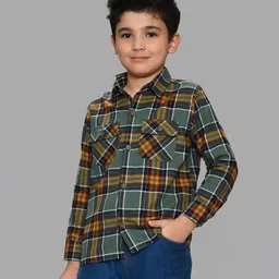Mi Arcus 100% Cotton Full Sleeves Checked Shirt - Multi Color-picture-18