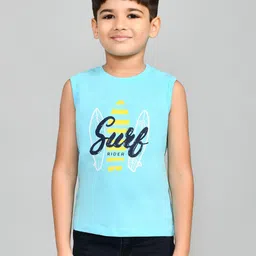 Lux Cozi Boys Typography Printed Round Neck Pure Cotton T-shirt With Shorts-picture-22