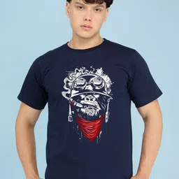 BRAWNY BATTLER Printed Round-Neck Pure Cotton T-Shirt-picture-22