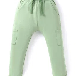 Babyhug Terry Knit Full Sleeves T-Shirt & Lounge Pants Set With Dino Applique - Blue & Green image 4