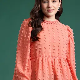 dressberry bizwear DressBerry Dobby Weave A-Line Top-picture-38