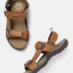 Woodland Men Leather Comfort Sandals-picture-38