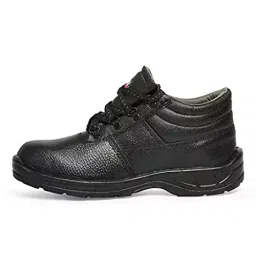 Rockland Steel Toe Safety Shoes High Ankle Leather Black Size UK 10 image 1