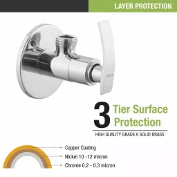 LIPKA Chicago Angle Valve Brass Chrome Finish Silver, 364 image 3