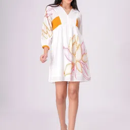 Zolo Label Print Mini Dress-image-69