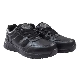Lancer Steel Toe Safety Shoes PU Sole UK 6 Black, TP-1201-picture-33