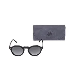 HAMILTANO WINSTON Men Black Lens & Black Round Sunglasses with-picture-27