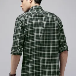 Arrow Manhattan Slim Fit Checked Button-Down Collar Pure Cotton Casual Shirt image 2