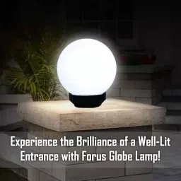 FORUS Gate Post Top Lamp White Polycarbonate Moon Size 20 cm Globe-20 image 3
