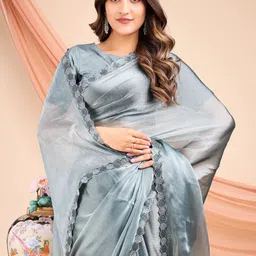 Leelavati Embroidered Organza Saree image 2