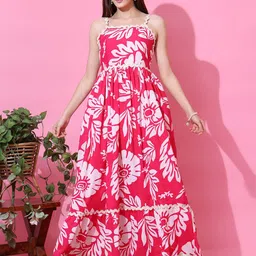 SHEETAL Associates Women Floral Printed Fit & Flare Maxi Dress-image-82