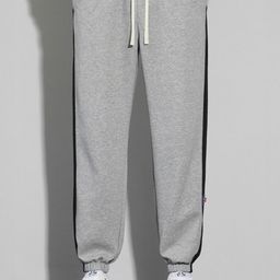 KPOP Men Cotton Regular Fit Striped Trousers-picture-27