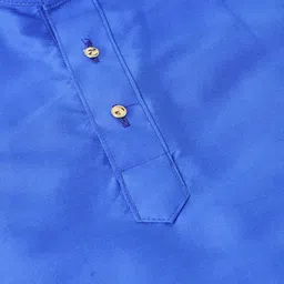 THANGAMAGAN Boys Blue Solid Kurta image 4