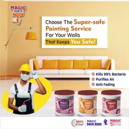 Magic Paints Series Magic Smart Interior Acrylic Emulsion Paint Capacity 1 L Apricot Tan image 2