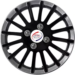 Auto Pearl CRv21 R14 35.56 cm (14 Inch) Press Type Wheel Hubcap with Retention Ring Glossy Black Silver Wheel Cover for ford Fiesta Classic (Set of 4)-picture-17
