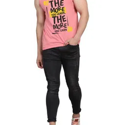 WOOSTRO Men Pack Of 2 Typography Printed Round Neck Cotton Slim Fit T-shirts image 2