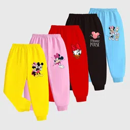 KUCHIPOO Pack Of 5 Disney Featuring Mickey & Friends Printed Track Pants -  Multi Colour-picture-34